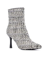 New York & Company Women's Ricki Fabric Pointy Ankle Boots