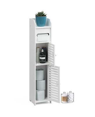 Nestl Narrow Bathroom Storage Cabinet & Organizer with 2 Doors 3 Shelves
