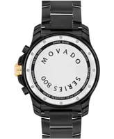 Movado Men's Series 800 Swiss Quartz Chrono Black Pvd Watch 42mm
