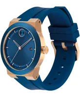 Movado Men's Bold Fusion Swiss Quartz Blue Silicone Watch 42mm