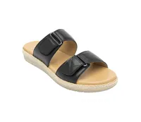 Flexi Women s Leather Two-Strap Sandals By