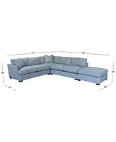 Nightford 143" 4-Pc. Fabric L Sectional, Created for Macy's