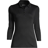 Lands' End Plus Supima Cotton 3/4 Sleeve Polo Shirt