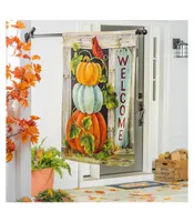 Evergreen Pumpkin Stack Suede House Flag 28 x 44 Inches Outdoor Decor for Homes and Gardens