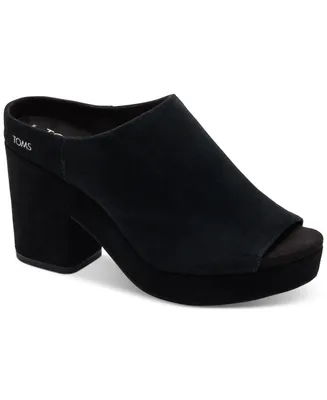 Toms Women's Florence Slip-On Peep Toe Platform Sandals