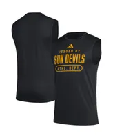 Men's adidas Black Arizona State Sun Devils Sideline Aeroready Pregame Tank Top