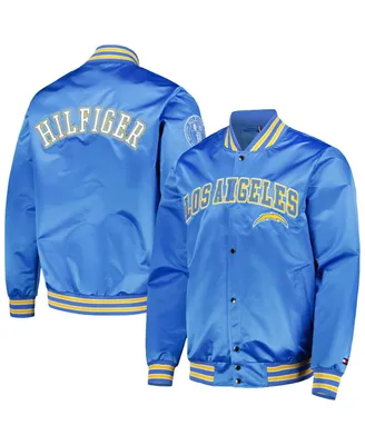 Men's Tommy Hilfiger Powder Blue Los Angeles Chargers Elliot Varsity Full-Snap Jacket
