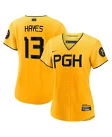 Women's Nike Ke'Bryan Hayes Gold Pittsburgh Pirates 2023 City Connect Replica Player Jersey