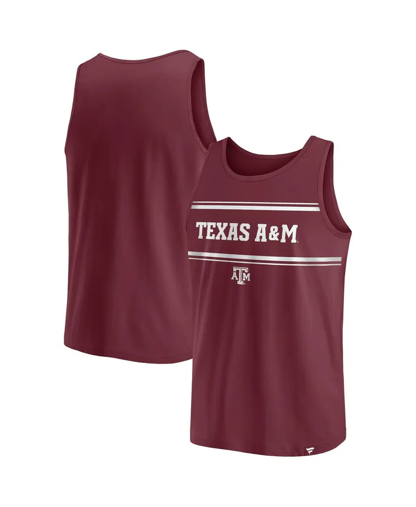 Men's Fanatics Maroon Texas A&M Aggies Stripe Block Tank Top