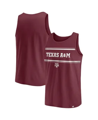 Men's Fanatics Maroon Texas A&M Aggies Stripe Block Tank Top