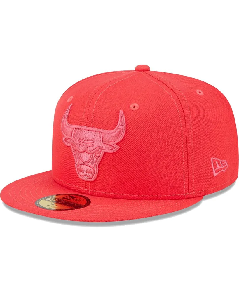 Men's New Era Red Chicago Bulls Spring Color Pack 59FIFTY Fitted Hat