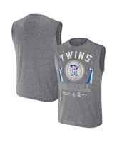 Men's Darius Rucker Collection by Fanatics Charcoal Minnesota Twins Muscle Tank Top