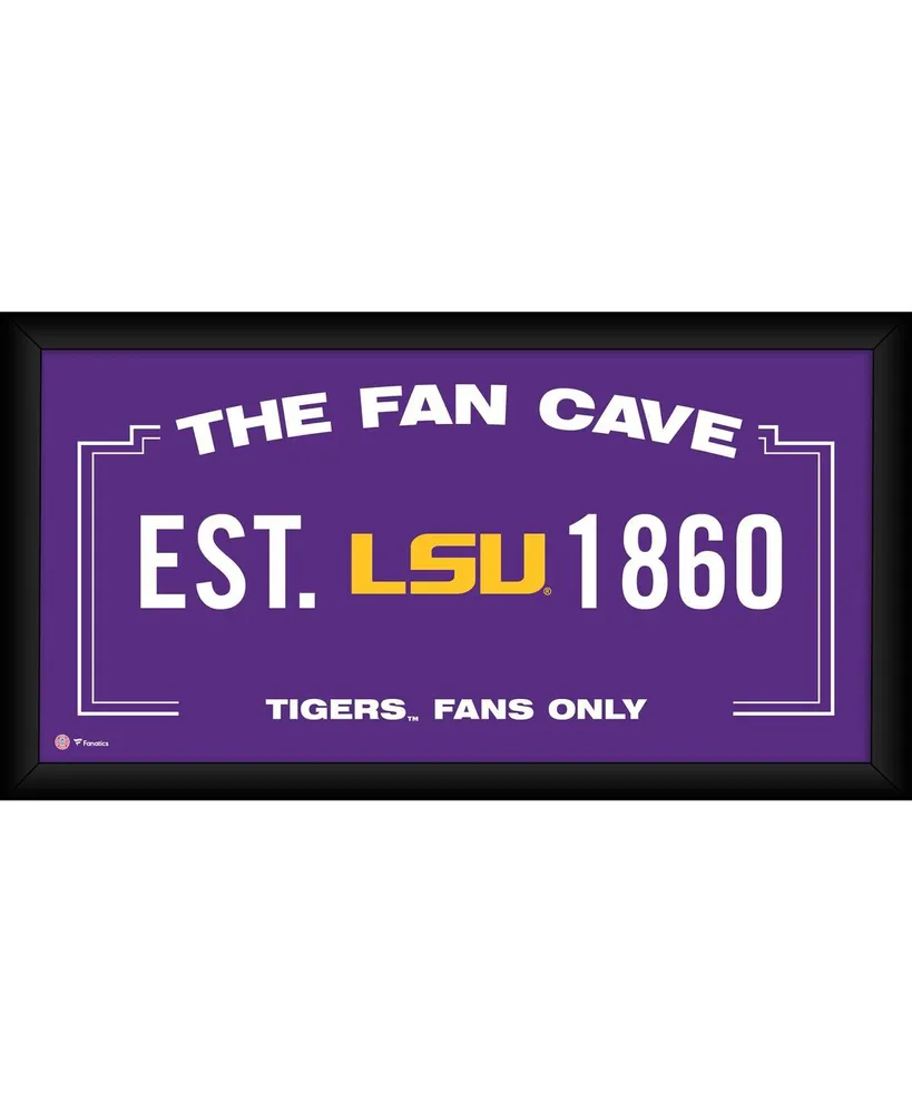 Lsu Tigers Framed 10" x 20" Fan Cave Collage