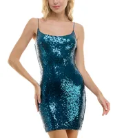 B Darlin Juniors' Sequin Scoop-Neck Bodycon Dress