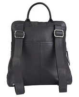 Mancini Pebbled Collection Brigette Leather Backpack