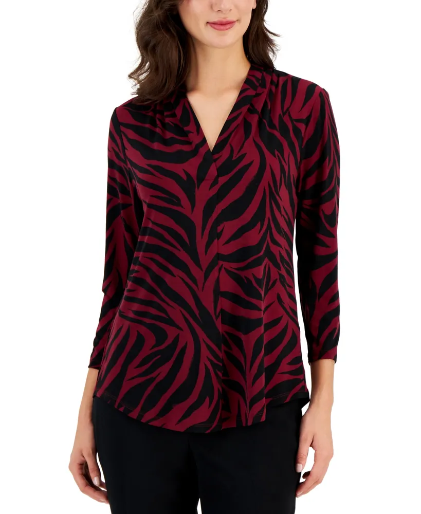 JM Collection Women's Long Sleeve Utility Top, Created for Macy's - Macy's