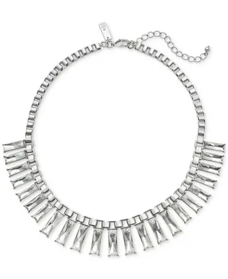 I.n.c. International Concepts Rectangular Crystal Necklace, 17"+3" extender, Created for Macy's