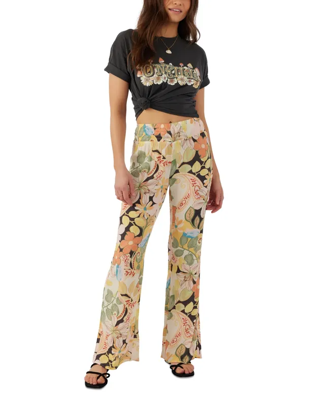 O'Neill Juniors' Brenda Cotton Gauze Wide-Leg Pants