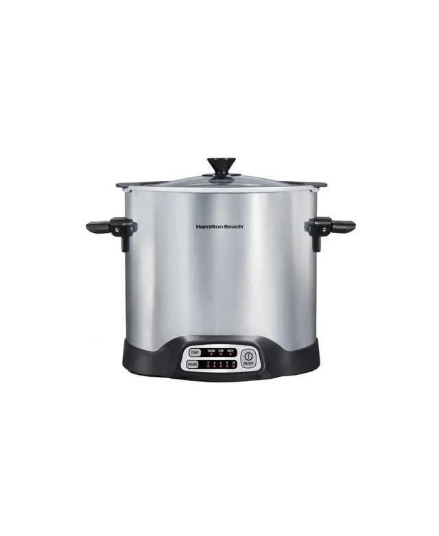 Hamilton Beach Sear & Cook 10 Quart Stockpot Slow Cooker, Silver