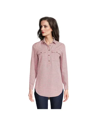 Lands' End Petite Relaxed Long Sleeve Tunic Top