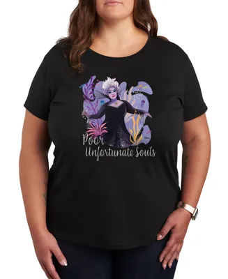 Hybrid Apparel Trendy Plus Little Mermaid Ursula Graphic T-shirt