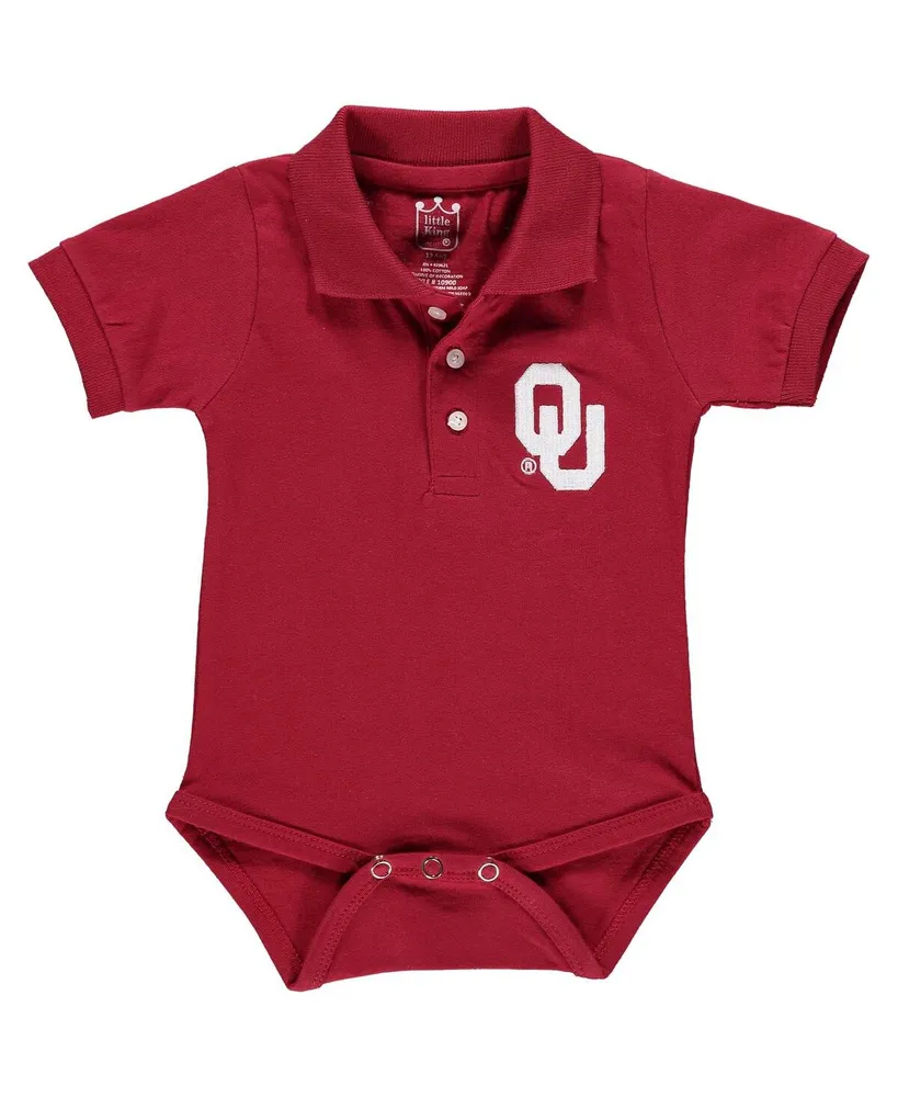 Infant Boys and Girls Crimson Oklahoma Sooners Polo Bodysuit