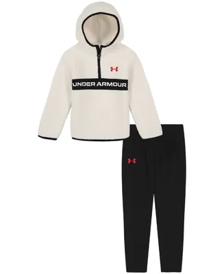 Under Armour Little Boys Indispensable Sherpa Hoodie and Joggers Set