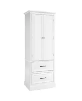 Costway 62'' Tall Bathroom Freestanding Floor Storage Cabinet with 2 Doors Shelves Drawers