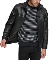 Calvin Klein Men's Faux Leather Moto Jacket, Created for Macy's
