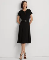 Lauren Ralph Women's Belted Georgette Dress