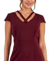 Connected Plus Short-Sleeve Sheath Dress