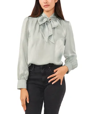 Vince Camuto Women's Long-Sleeve Tie-Neck Bow Blouse