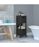 Bathroom Wooden Floor Cabinet Multifunction Storage Rack Stand Organizer