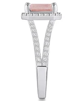 Macy's Morganite (1-3/8 ct. t.w.) and Diamond (1/2 Halo Ring 14K Gold