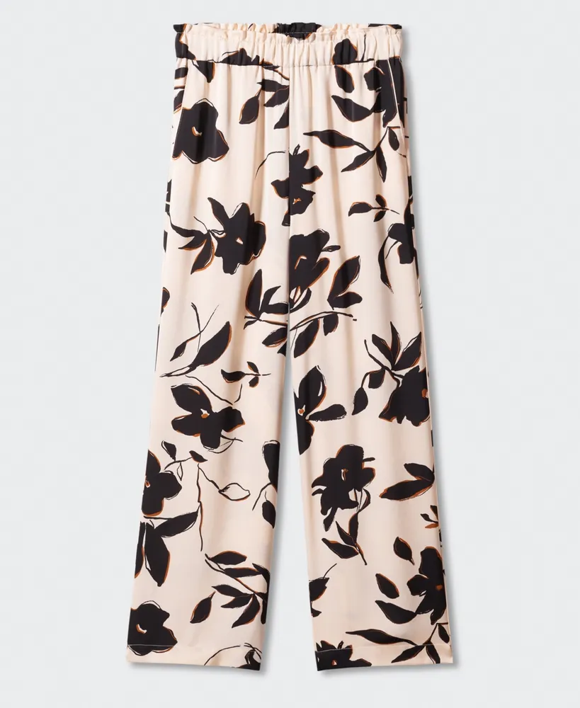  Wide Leg Printed Pants