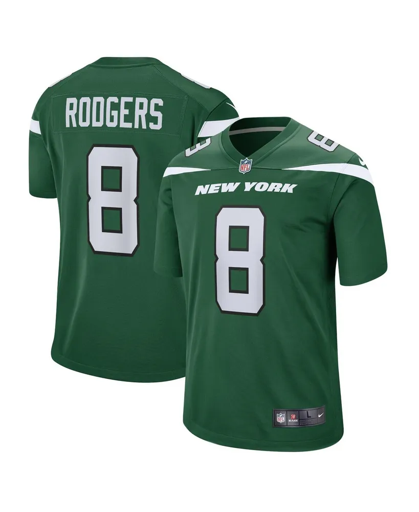 Men's Nike Aaron Rodgers Gotham Green New York Jets Game Jersey