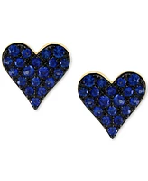 Effy Sapphire Pave Heart Stud Earrings (1/3 ct. t.w.) in 14k Gold (Also available in Ruby)