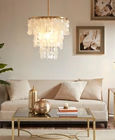 Ink + Ivy Isla Layered Capiz Chandelier