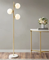 Ink+Ivy Holloway 3-Globe Light Floor Lamp with Marble Base