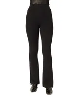 Adrienne Landau Women's Sweater-Knit Boot-Cut Trousers