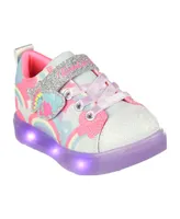 Skechers Toddler Girls Twinkle Sparks Ice 2.0 Light-Up Adjustable Strap Closure Casual Sneakers from Finish Line