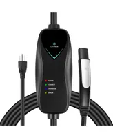 Lectron Level 1 Tesla Charger - 110V, 15 Amp, Nema 5-15 Plug, 16 ft Extension Cord - Portable Electric Car Charger for Tesla