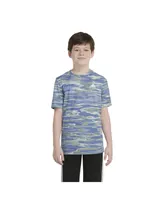 adidas Big Boys Short Sleeve Liquid Camo Printed T-shirt