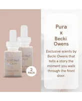 Pura Becki Owens - Coconut Calm - Home Scent Refill - Smart Home Air Diffuser Fragrance - Up to 120-Hours of Premium Fragrance per Refill