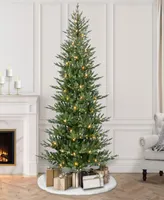 Puleo 7.5' Pre-Lit Slim Alberta Artificial Spruce Tree