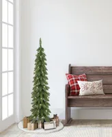 Puleo 4' Pre-Lit Artificial Alpine Pencil Tree