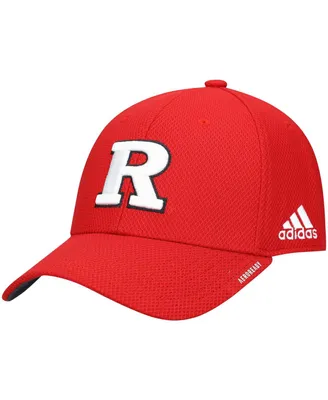 Men's adidas Scarlet Rutgers Scarlet Knights 2021 Sideline Coaches Aeroready Flex Hat