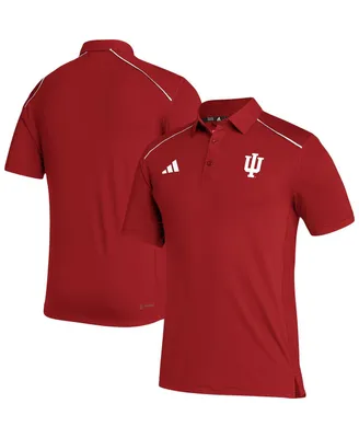 Men's adidas Crimson Indiana Hoosiers Coaches Aeroready Polo Shirt