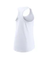 Women's Nike White Washington Commanders Tri-Blend Scoop Neck Racerback Tank Top