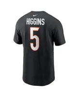 Men's Nike Tee Higgins Black Cincinnati Bengals Player Name and Number T-shirt